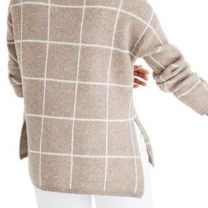 Madewell Windowpane Turtleneck Sweater